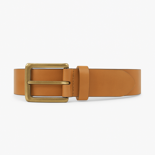 Camel Leather Belt - Hallstona Belts