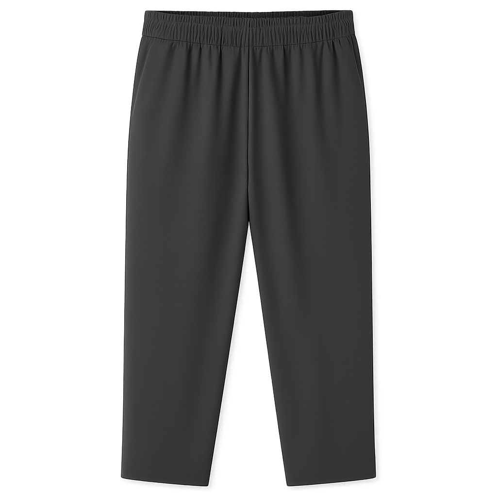 Charcoal Cropped Trousers - Hallstona Pants
