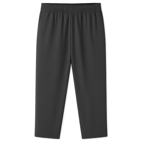 Charcoal Cropped Trousers - Hallstona Pants