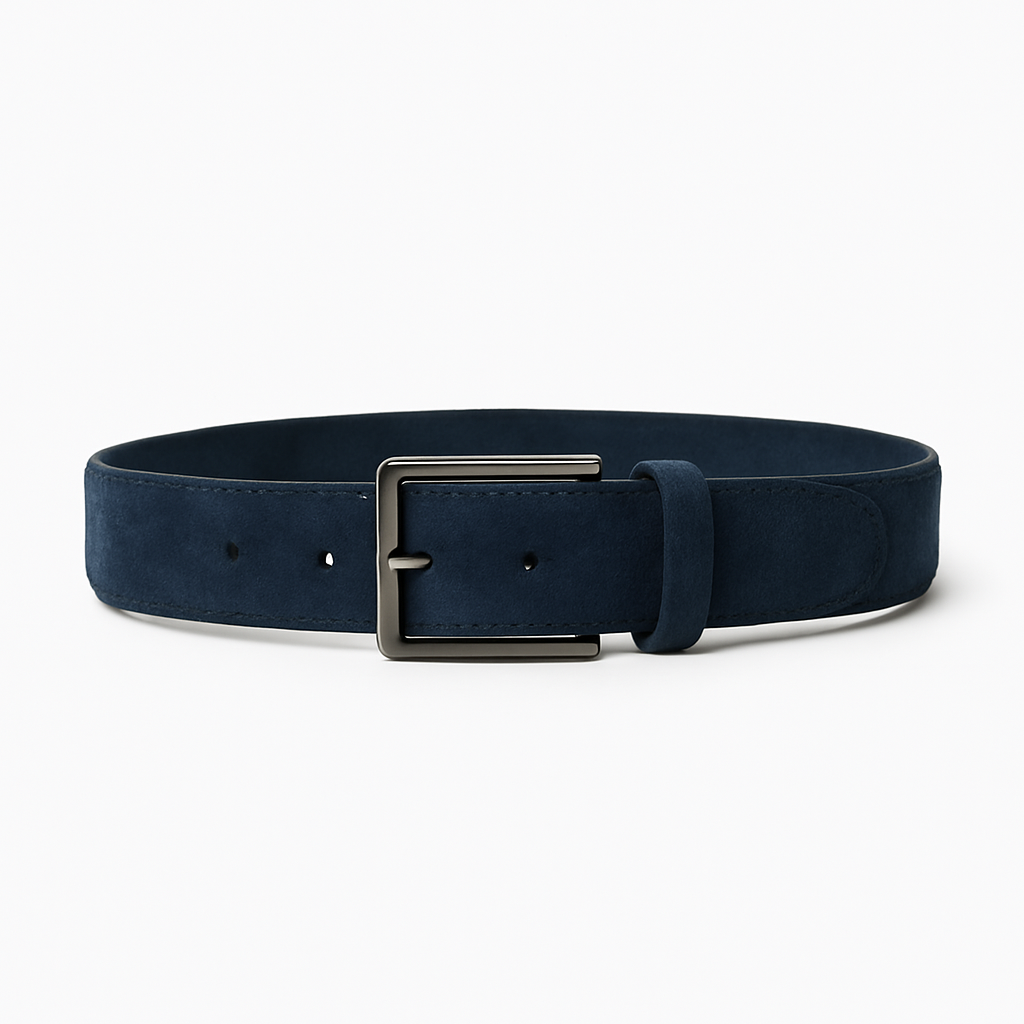 Navy Suede Belt - Hallstona Belts