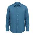 Ocean Blue Linen - Hallstona Shirts